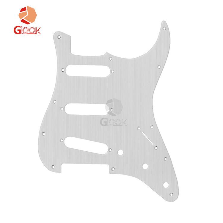 11-Hole SSS Aluminum Alloy Guitar Pickguard Panel Cover - Fits ST Electric Guitars