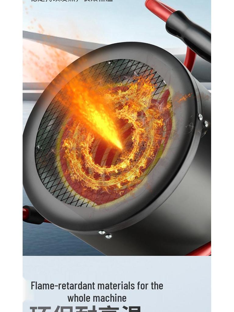 Compact High-Power Industrial Fan Heater for Rapid Heating, Ideal for Home, Breeding Farms, and Desktops.