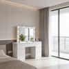 Meuble de salle de bain, coiffeuse avec miroir, bureau, table de maquillage avec prises intégrées (uniquement avec la table de toilette)