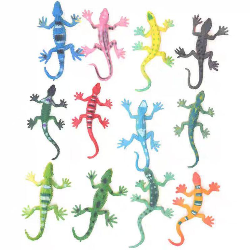 

12Pcs Plastic Mini Lizard Toys Realistic Reptile Animals Figures Halloween Party Favors Classroom Prizes For Kids Funny Gifts 6.5CM