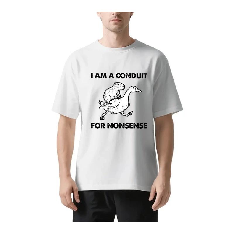 

For Nonsense Printed Cotton T-shirt Summer Men s and Women s New Clothing Fashion Casual High Quality T-shirt Street Wear S чёрный