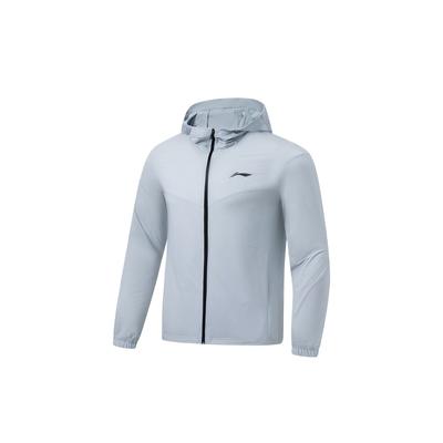 Li Ning Running Series UPF 50+ Solid Color Ice Feel Comfortable Moisture Wicking Reflective Sun Protection Clothing Men Clothing Mist-Blue AFDT185-11