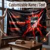 Custom Name Flannel Throw Blanket Athletic Bilbao FC Pattern Warm Home Decoration