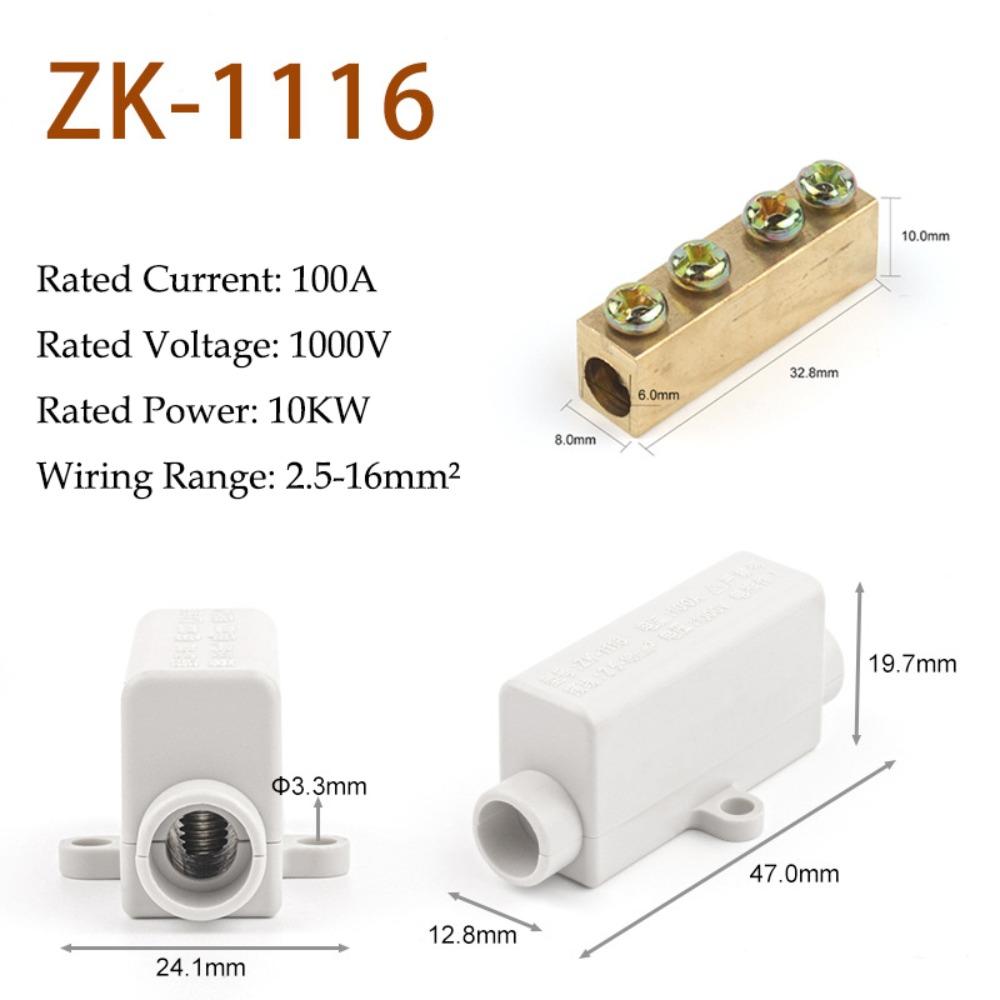New Conductor Brass High Power Splitter Large Current Universal Quick Terminal Block Fast Connector Electrical