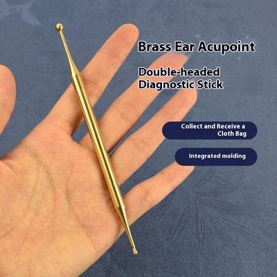 Acupuncture Pen Stainless Steel/Brass Manual Body Trigger Point Probe Pen Deep Tissue Massage,Dual Head Facial Reflexology Tools