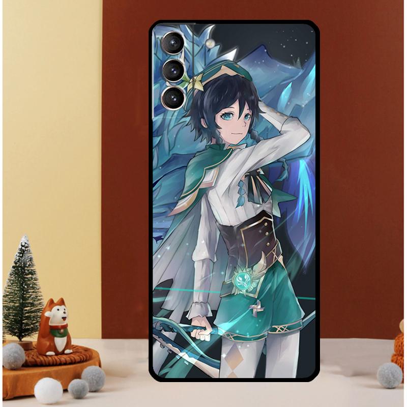 

Genshin Impact Venti Case For Samsung Galaxy S25 S26 Ultra S20 S21 S22 S23 S24 Ultra S10 Plus S25 FE Cover Funda Galaxy S24 FE
