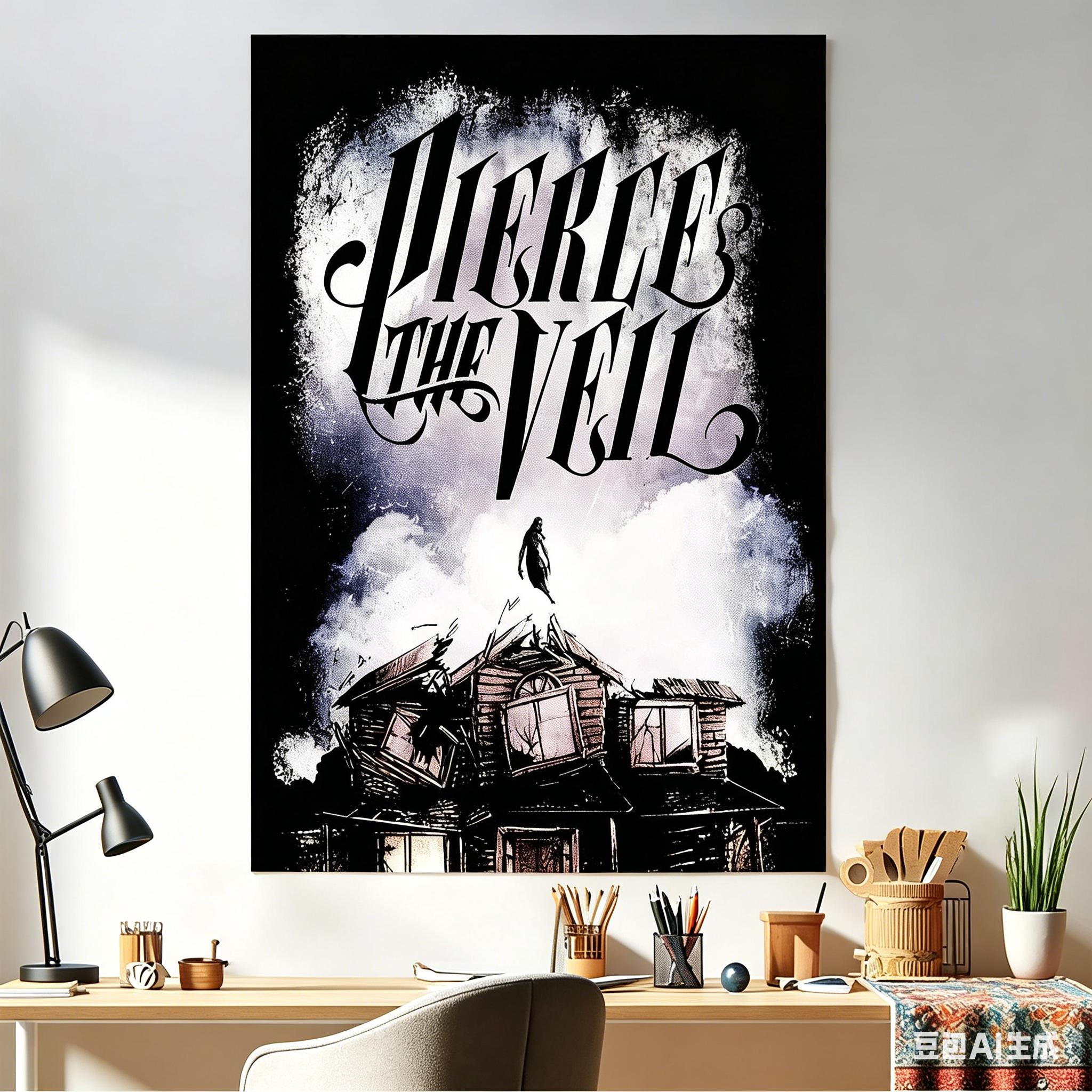 Jmg Household Supplies Unisex 1Pc Pierce The Veil Tapestry, Rock Band Wall Hanging, Cool Room Stuff, Polyester 2D Print, Bedroom Stuff, Emo Rock Room Decorati