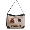 Vintage Bear Cartoon Tote Bag Large Capacity Commuter Women Shoulder Bag Fashionable Versatile Teenagers Girls School Bag