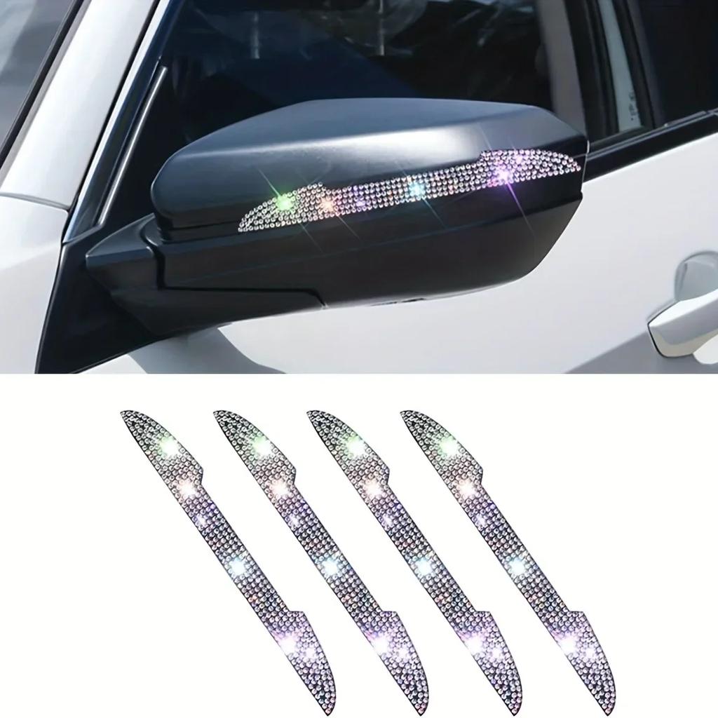 Bling kamínkové chrániče proti poškrábání klik dveří auta Vhodné pro všechna auta Vozidla SUV Boční zrcátka Ochranné lišty hran dveří auta Amagi
