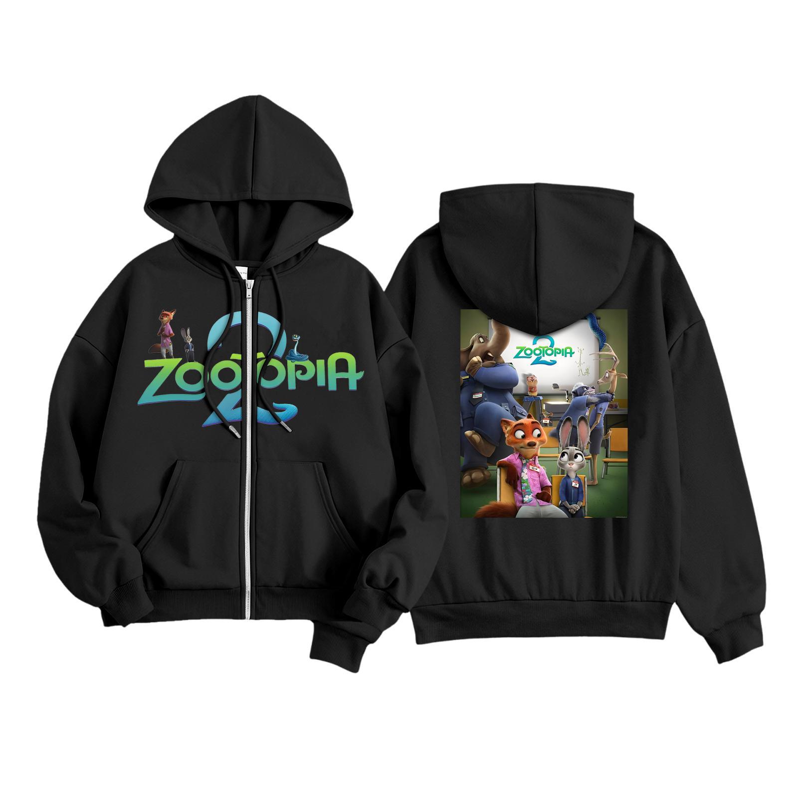 

Детская повседневная модная куртка с капюшоном на молнии с длинными рукавами и принтом 110