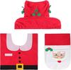 1-5Sets ChristmasToilet Seat CoverDecorations Christmas Elf Toilet Seat Cover Set ChristmasBathroom Decor Xmas Home Indoor Decor