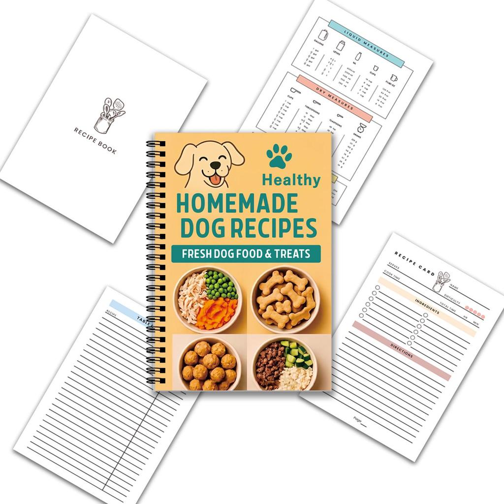 Global Dog Health Recipe Notebook: Homemade Dog Food Organizer