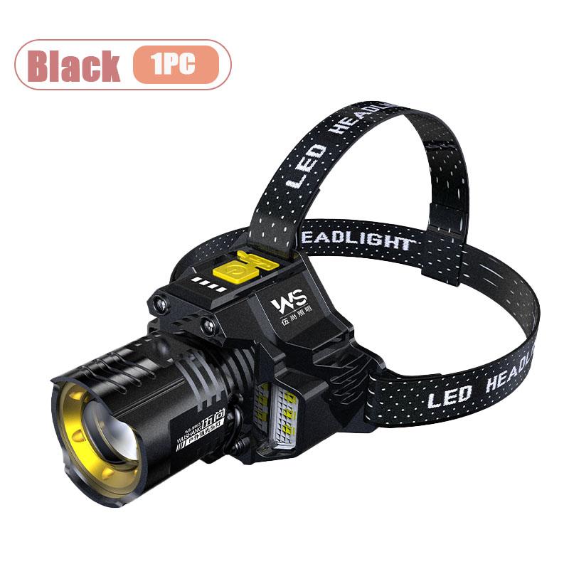 1/2/4PCS Super Bright LED Headlamp USB Rechargeable Waterproof IP65 for Home Repair Hiking Camping Fishing and Cycling