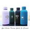Best Wishes Thermos Bottle Cute Coffee Vacuum Flasks Thermos Stainless Steel Travel Drink Water Bottle Thermoses Cups and Mug