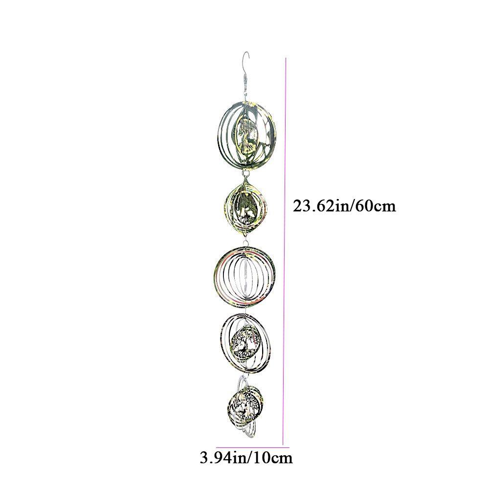 Three-dimensional Shiny Windmill Wind Spinner Outdoor Garden Home Decoration Wind Chimes Ornaments