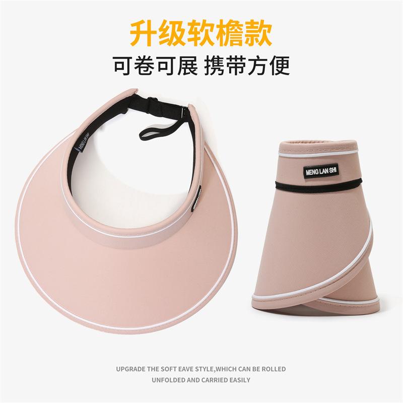 

Summer hat women uv big brim sunscreen hat face cover candy empty top hat cycling sports wide edge sun hat