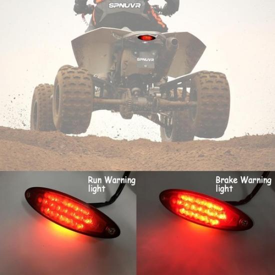 12V 28-LEDs Motorcycle Brake Warning Tail Light Compatible with Cruiser Red