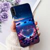 For Samsung Galaxy A90 5G Phone Case For Samsung A90 5G SM-A908B Elegant Floral Cat Painted Black Silicone Soft TPU Cases