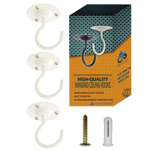 

Ceiling Hooks, Hanging Planter Hooks, Shade Mounting Hardware, Screw Hooks, Wall Hooks, Shade Mounting Hardware - Pack of 3