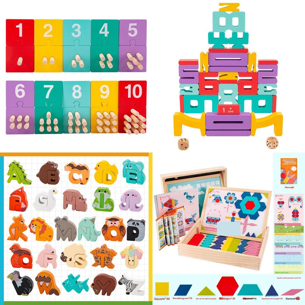 Childrens Wooden Alphabet Puzzle Toy With Recording Function For Early Learning And Brain Development
