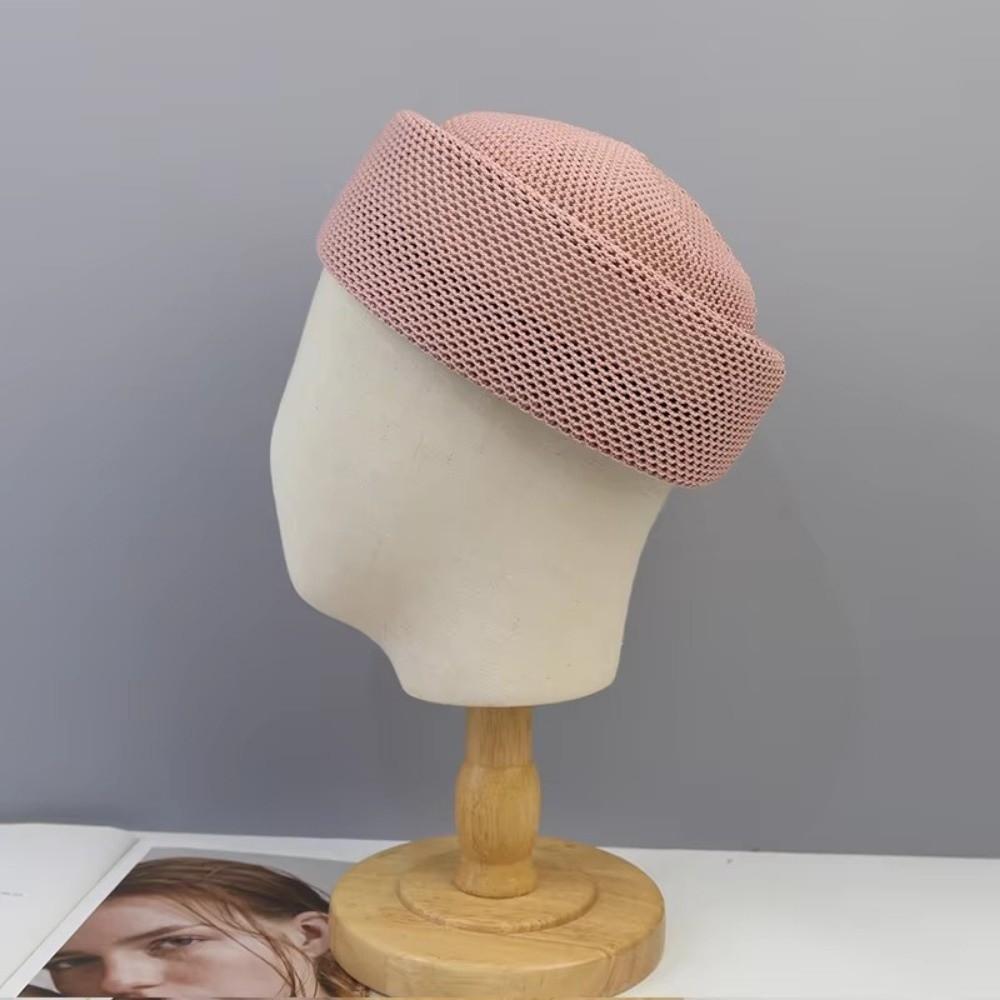 Fashion Summer Hard Berets Caps Mesh Breathable Painter Hat Outdoor Adjustable Women Sun Hat Pillbox Hat