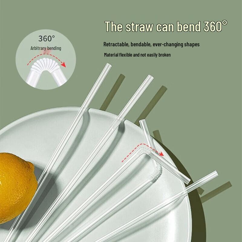 Dengbi Individually Wrapped Bendable Disposable Straws