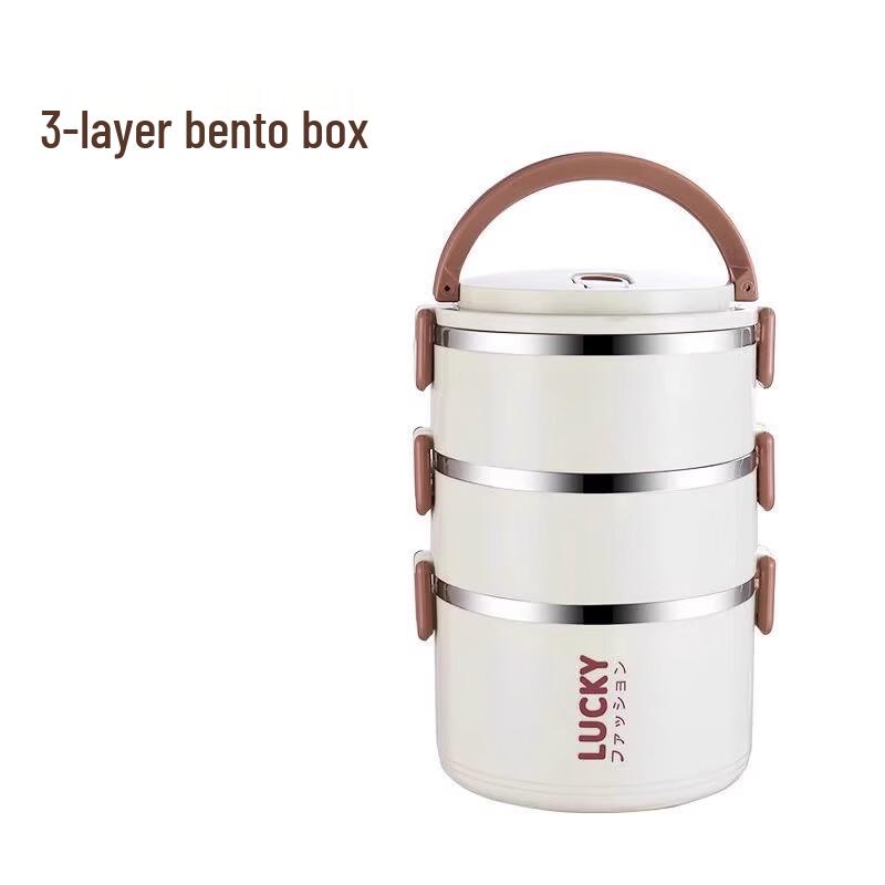 Sweet Elegant 3-Layer Stainless Steel Lunch Box