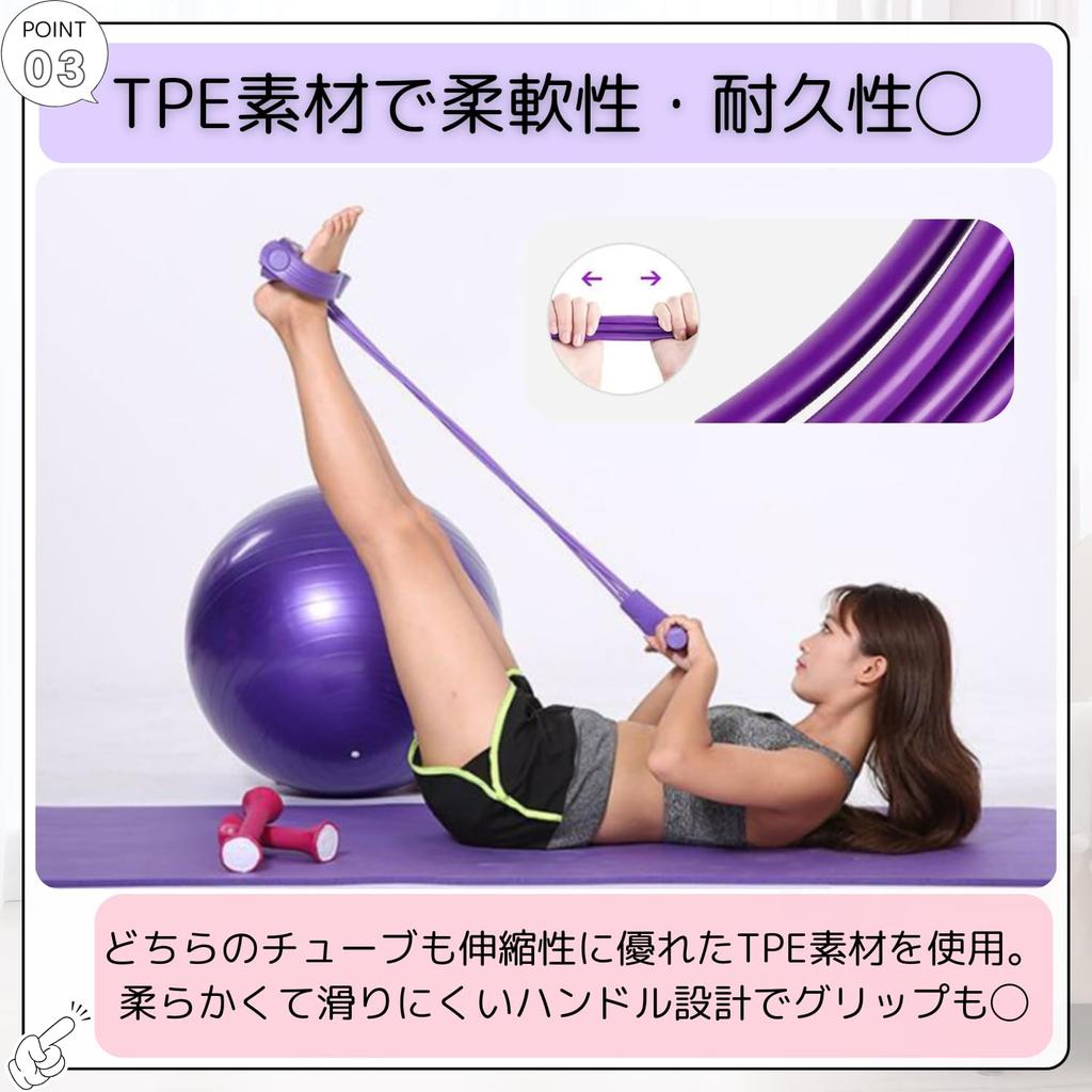 RAYTRUTH Back Training Set of for Strength Training and Stretching Tubes, 2, (Pink)