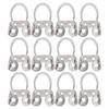 12Pcs Finger Picks Adjustable Stainless Steel Banjo Ukulele Guitar Plucked Strings ToolSilver
