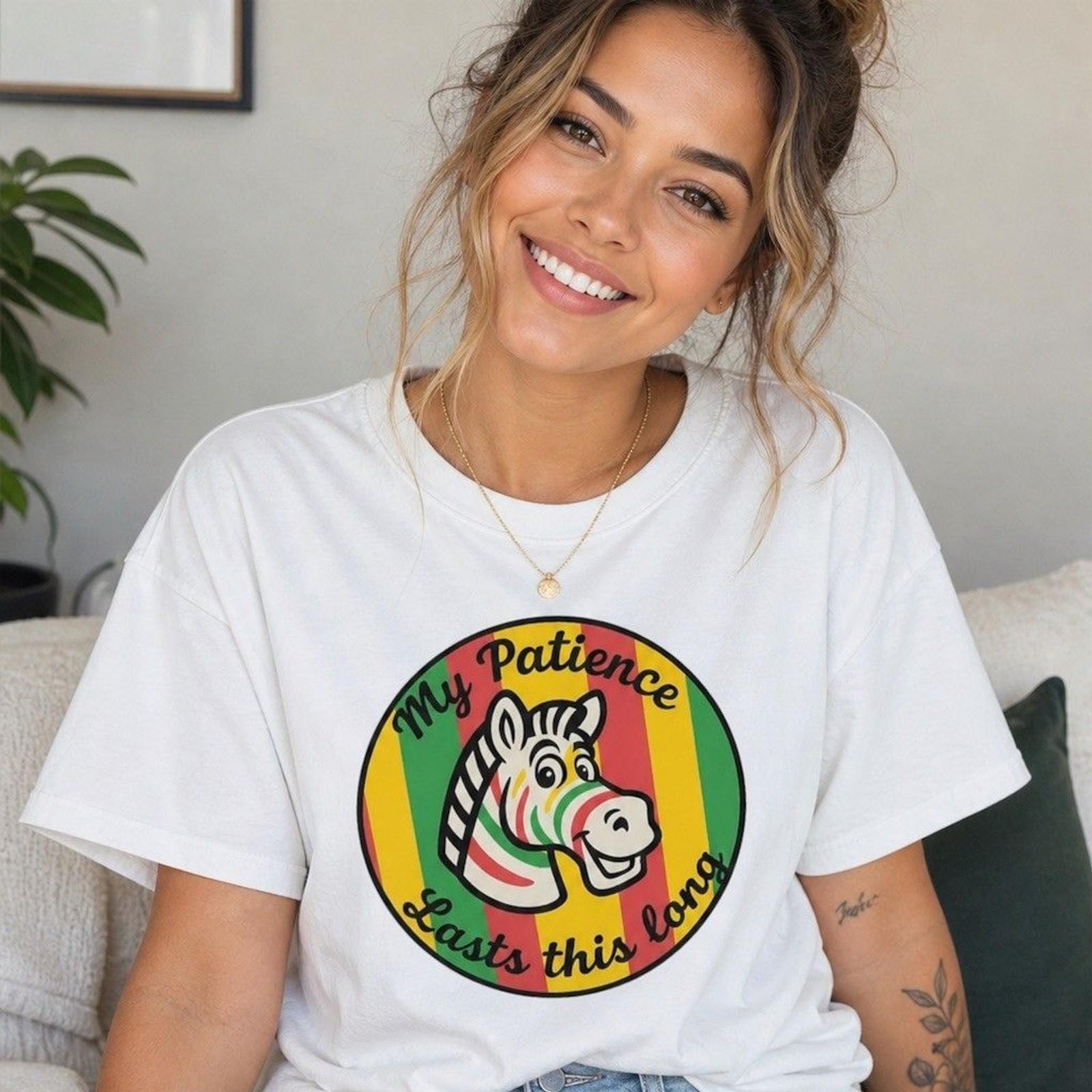 Comfort Colors T-Shirt Unisex Size L White Fruit Stripe Gum Mascot Zebra 3XL