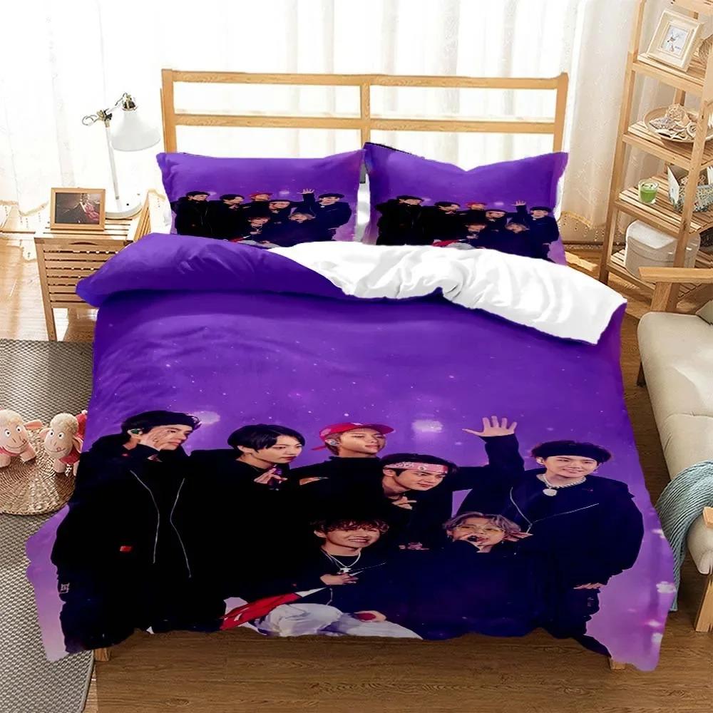 Fashion Men's Top Tier Singer Printed Bedding Set for Youth Queen Bedding Set Quilt Cover Bedding Set for Youth