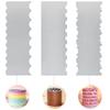 Stainless Steel Cake Smoother Scraper With Double Sawtooth Edge And Rust Resistant Surface Perfect For Home Baking Cake