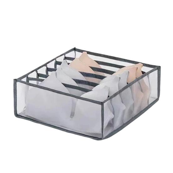 1/3Pcs Underwear Storage Bag Socks Bra Organizer Multiple Compartments Transparent Breathable Mesh Closet Storage Bag