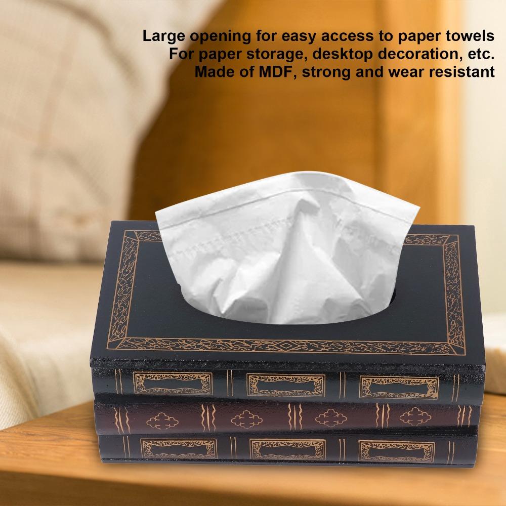 Wooden Paper Napkin Dispenser Rectangular Novelty Napkin Holder Kitchen Counter