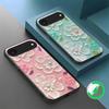Cream Rice White Petals Suitable for iPhone 17 Pro Max 16E 15 Pro 14 13 Plus 12 Mini 11 XR Xs 7 8 16 Air Black Glass Phone Case