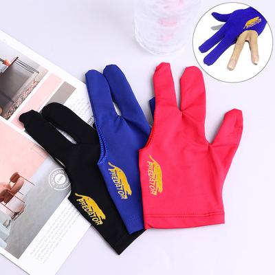 Drei Finger Vollfinger Snooker Pool Queue Billard Handschuh für linke Hand Lycra