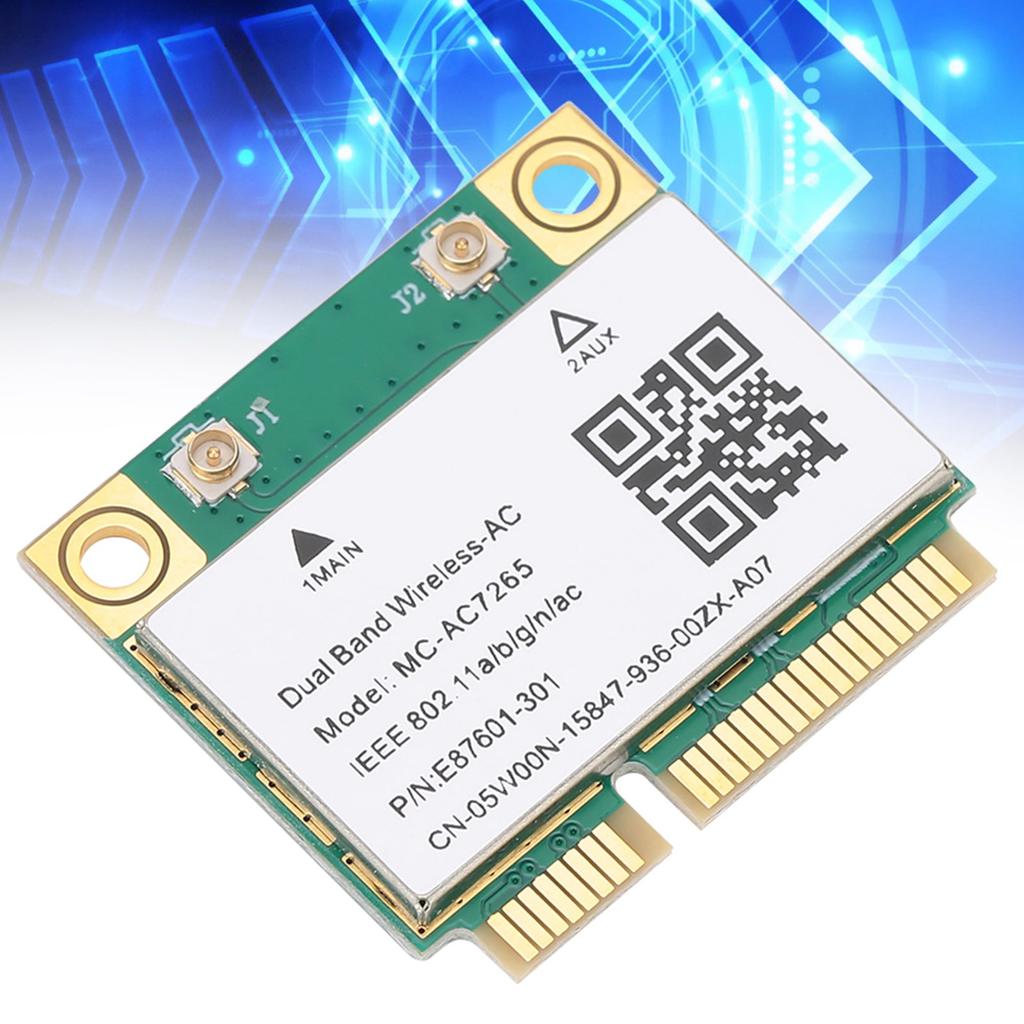 Network Card Mini PCI‑E Gigabit Dual‑Band for Bluetooth 4.2 Wireless Wifi MC‑AC7265