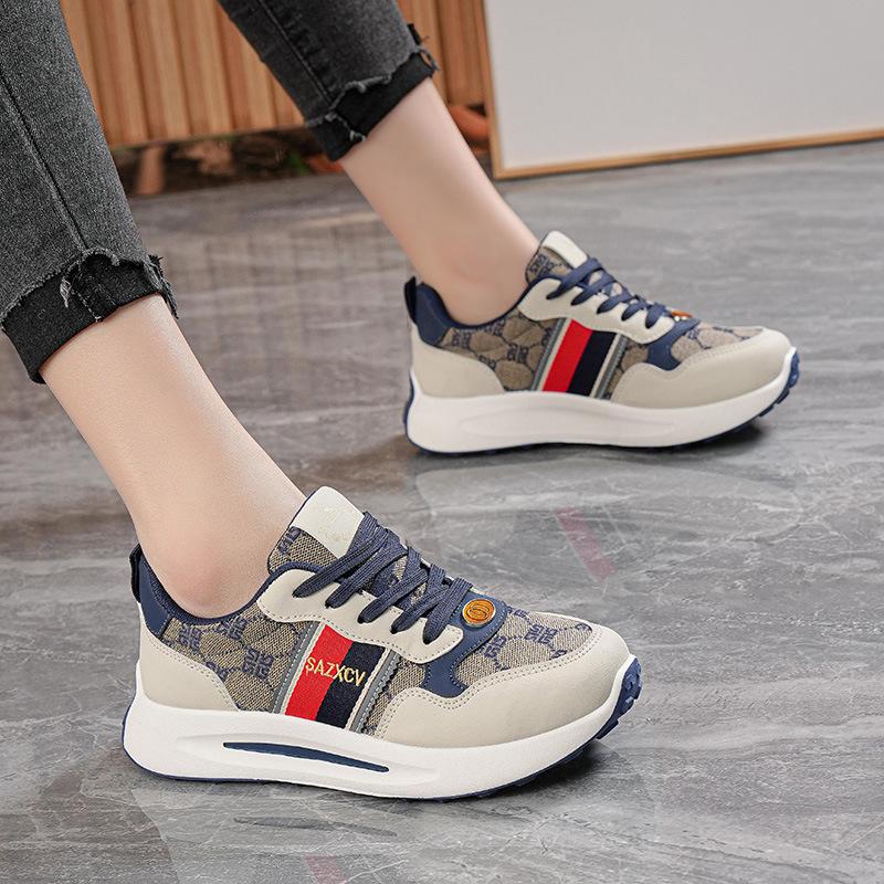 Autumn new ins student soft sole heightening sports and leisure street shooting board shoes MR