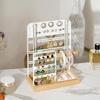 Fashionable Wood Necklace Display Stand with Multiple Slots Handy Jewelry Rack