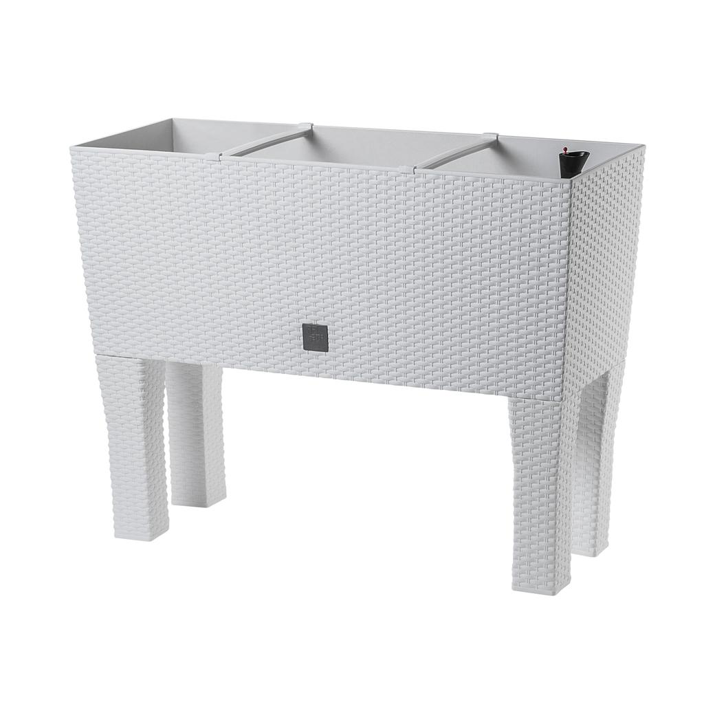 KADAX Květináč Truhlík 60cm Vložka Na Nožičkách Bílý