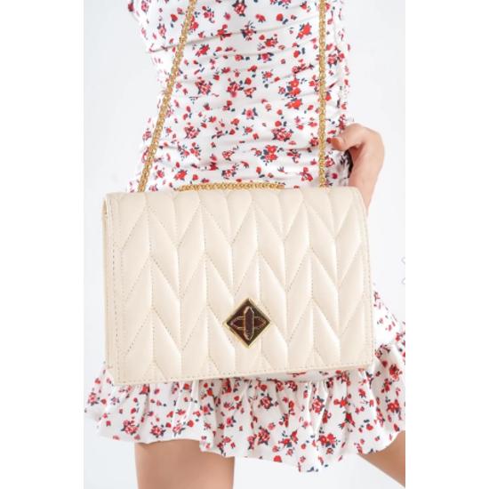 Prošívaná dámská taška přes rameno Capone Leeds s řetízkovým popruhem