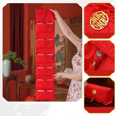 New Year's Bag Chinese Style Folding Red Envelope Hongbao Blessing Wedding Money Envelope Traditional Bonus Red Pocket Wedding