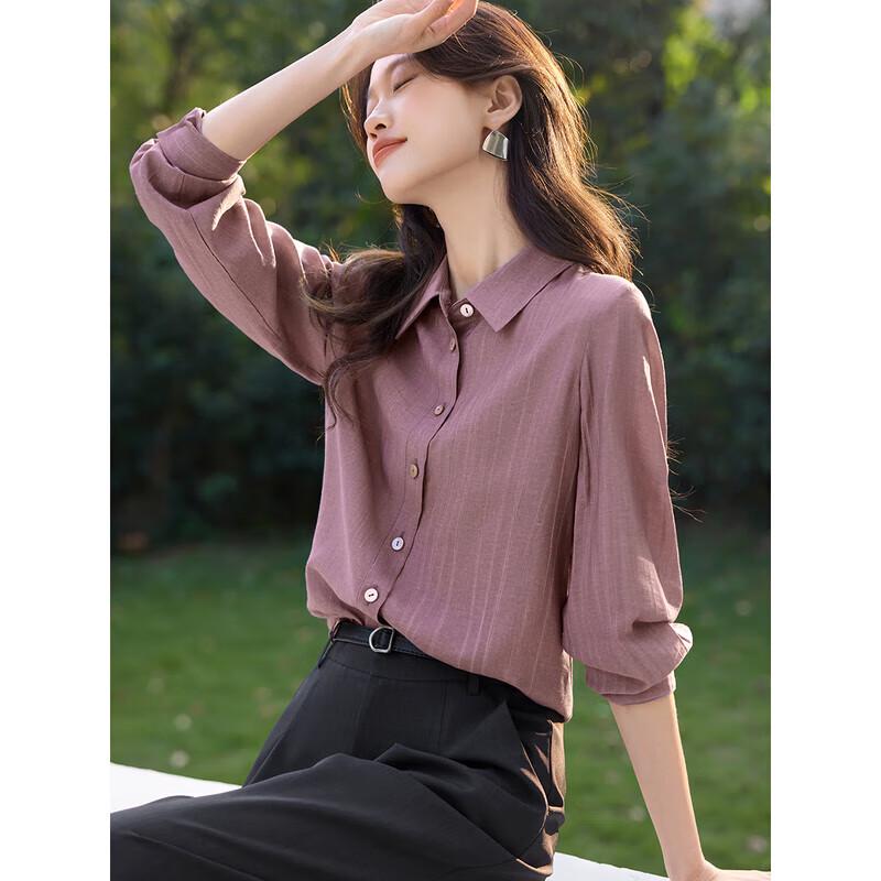 Women s French Textured Slim-Fit Blouse S
