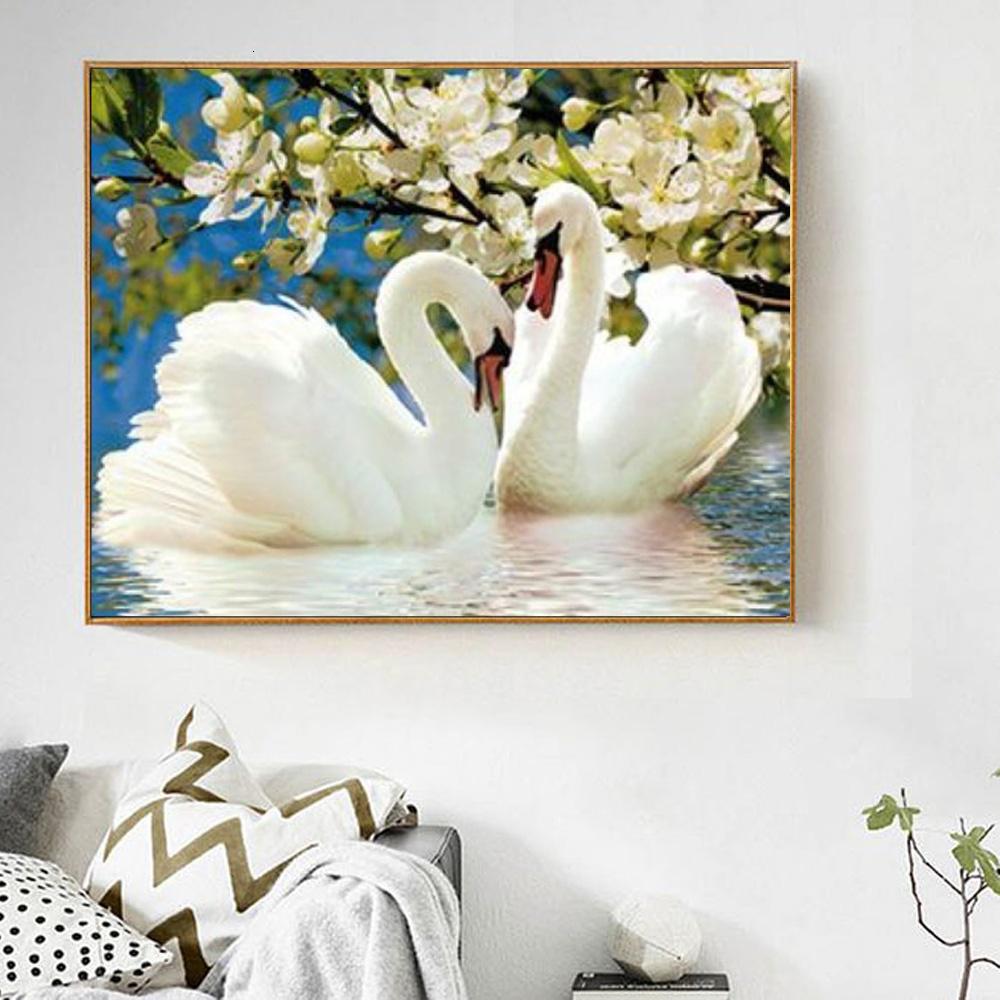 Diamond Mosaic Swan Diamond Embroidery Kit Cross Stitch Kits EmbroideryDiamond Dots Painting Mosaic