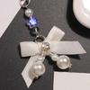 Mobile Phone Pendant Beaded Phone Chain Bowknot Pearl Keychain Camera Accessory