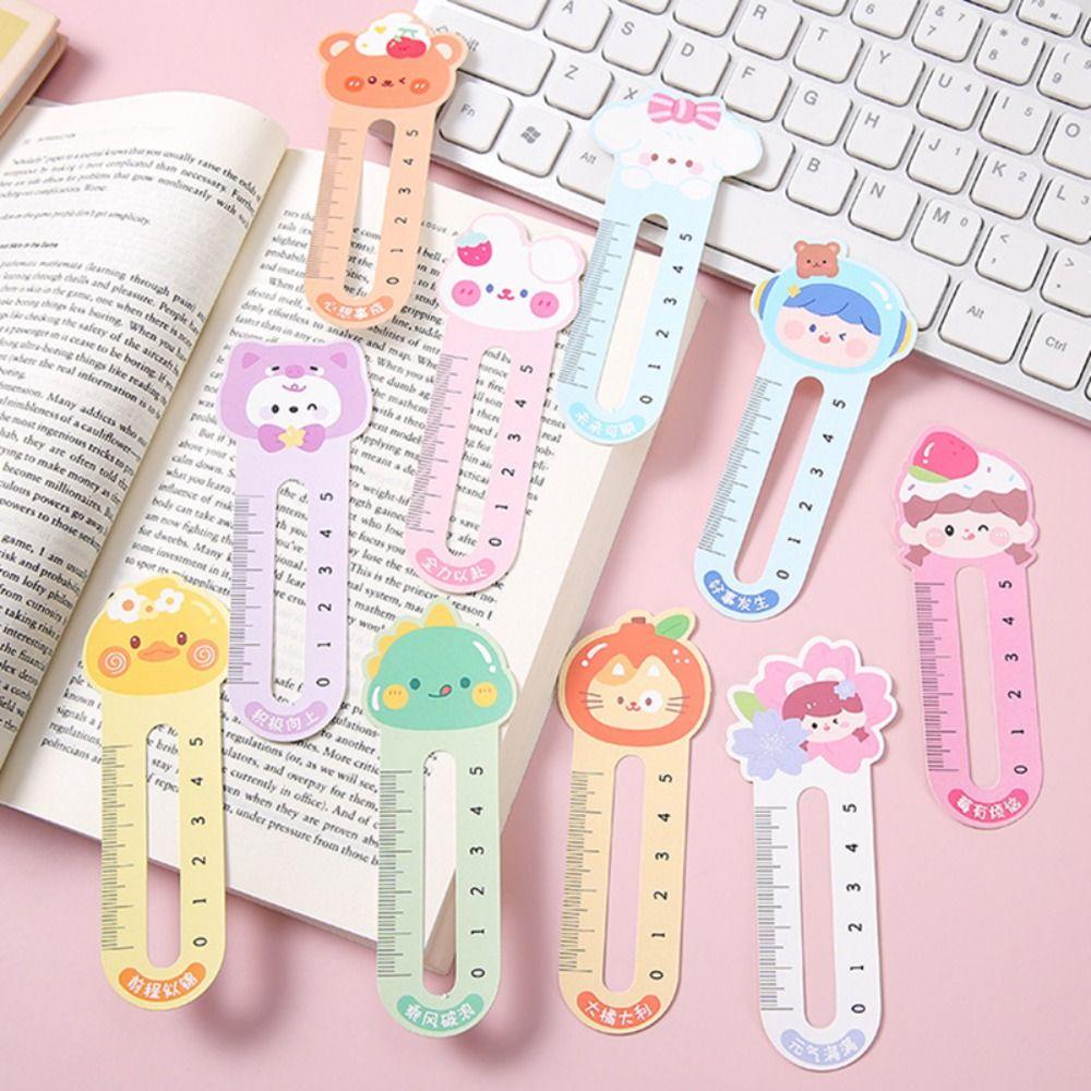 50PCS/Set Kawaii Scale Shape Animal Style Book Clip Book Page Marker Pagination Mark Bookmark