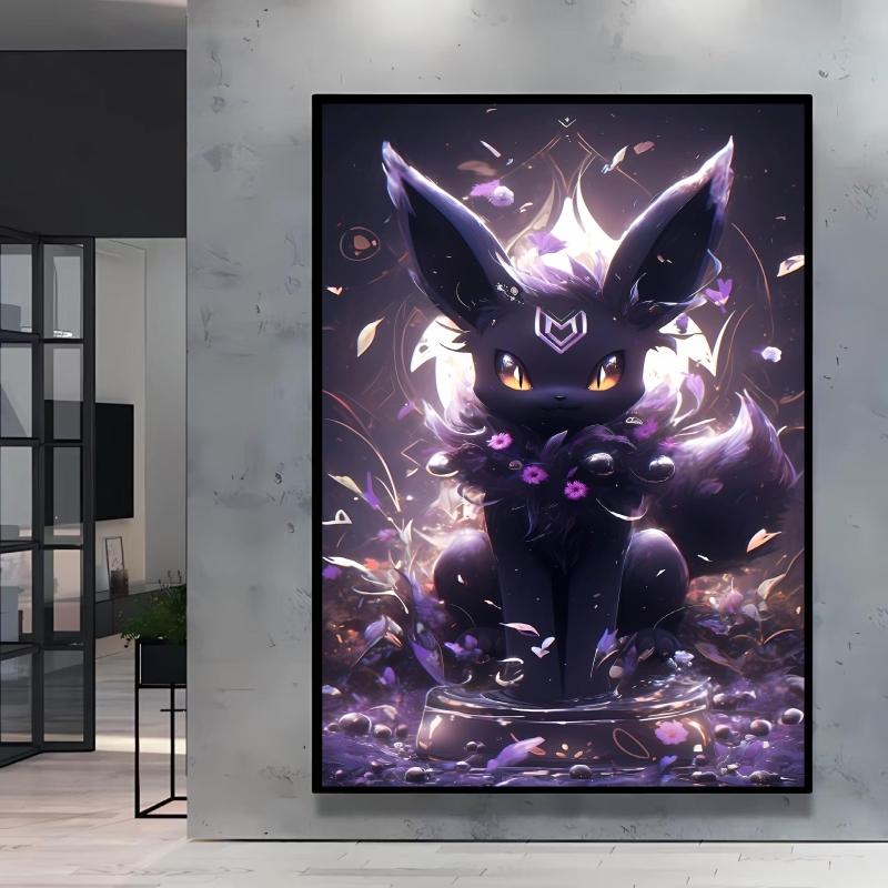 Anime Posters Pokemon Umbreon Cartoon Character Picture HD Print Canvas Painting Home Children's Room Wall Decoration Gifts
