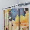 Abstract Colorful Shower Curtain Set Bathroom Decorations With 3D Printed Polyester Waterproof Shower Curtains In Yellow Orange