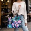 Stained Glass Pattern Tote Bag Fashion Daily Use Casual Handbag Lightweight Portable Shopping Bag for Women