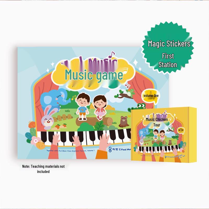 Feel Music: Children s Tactile Piano Sticker Book for Music Education and Fun